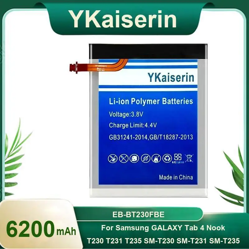YKaiserin EB-BT230FBE Аккумулятор для планшета Samsung Galaxy Tab 4 Tab4 7,0 "T230 T231 T235 SM-T230 SM-T231 SM-T235 6200 мАч Аккумулятор
YKaiserin EB-BT230FBE Аккумулятор для планшета Samsung Galaxy Tab 4 Tab4 7,0 "T230 T231 T235 SM-T230 SM-T231 SM-T235 6200 мАч Аккумулятор