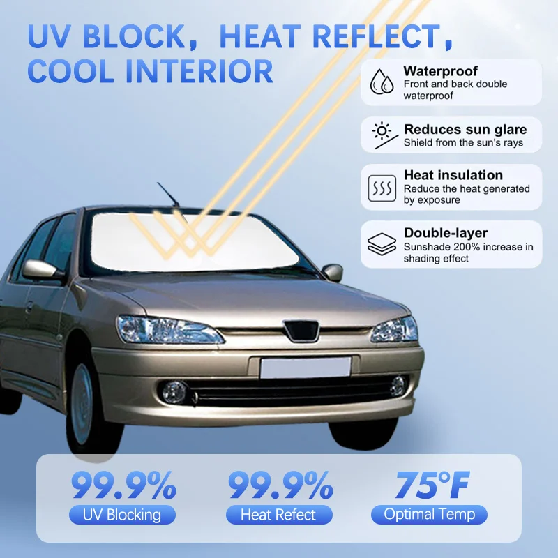 Car Windshield Sun Shade For Peugeot 306 Sunshade Sun Visor Protector Blocks UV Rays Summer Car Accessories
Car Windshield Sun Shade For Peugeot 306 Sunshade Sun Visor Protector Blocks UV Rays Summer Car Accessories
