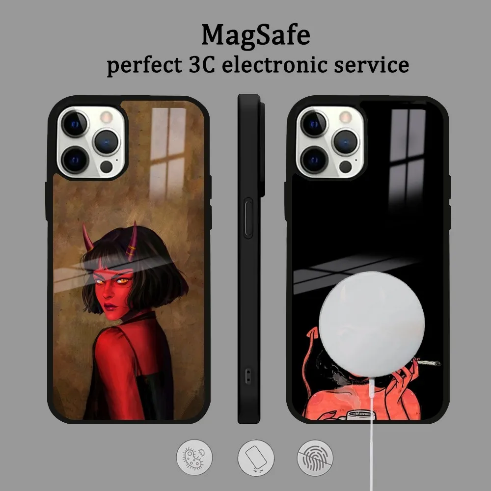 Fashion Devil Woman Phone Case Anime For IPhone 16 15 14 13 12 11 Pro Max Plus Mini Magsafe Mirror Wireless Magnetic Cover
Fashion Devil Woman Phone Case Anime For IPhone 16 15 14 13 12 11 Pro Max Plus Mini Magsafe Mirror Wireless Magnetic Cover
