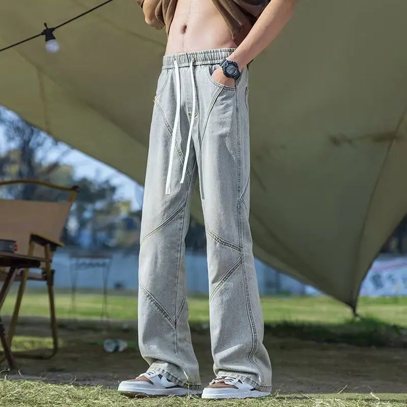 New 2026 Vintage Boys Elastic Wide Leg Casual Loose Washed Streetwear Men's Jeans Elastic Waist Baggy Wide Leg Work Pants Men
New 2026 Vintage Boys Elastic Wide Leg Casual Loose Washed Streetwear Men's Jeans Elastic Waist Baggy Wide Leg Work Pants Men