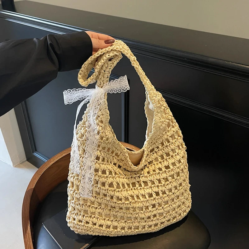 Summer Women's Rattan Crochet Beach Tote Handbag Vintage Straw Woven Shoulder Bag for Casual Commute
Summer Women's Rattan Crochet Beach Tote Handbag Vintage Straw Woven Shoulder Bag for Casual Commute