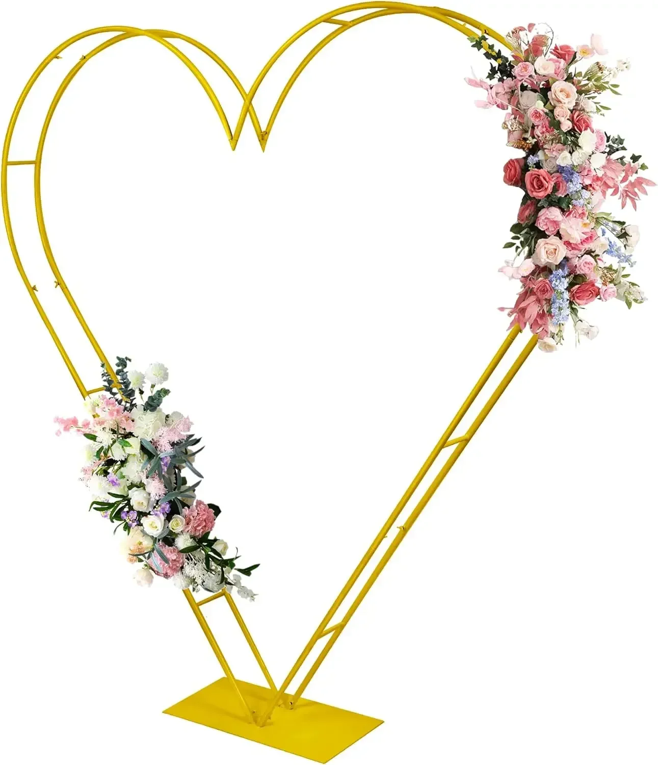 7FT Metal Double Heart Backdrop Stand Heart Arch Stand for Proposal Wedding Balloon Arches for Ceremony Valentine's Day Birthday
7FT Metal Double Heart Backdrop Stand Heart Arch Stand for Proposal Wedding Balloon Arches for Ceremony Valentine's Day Birthday