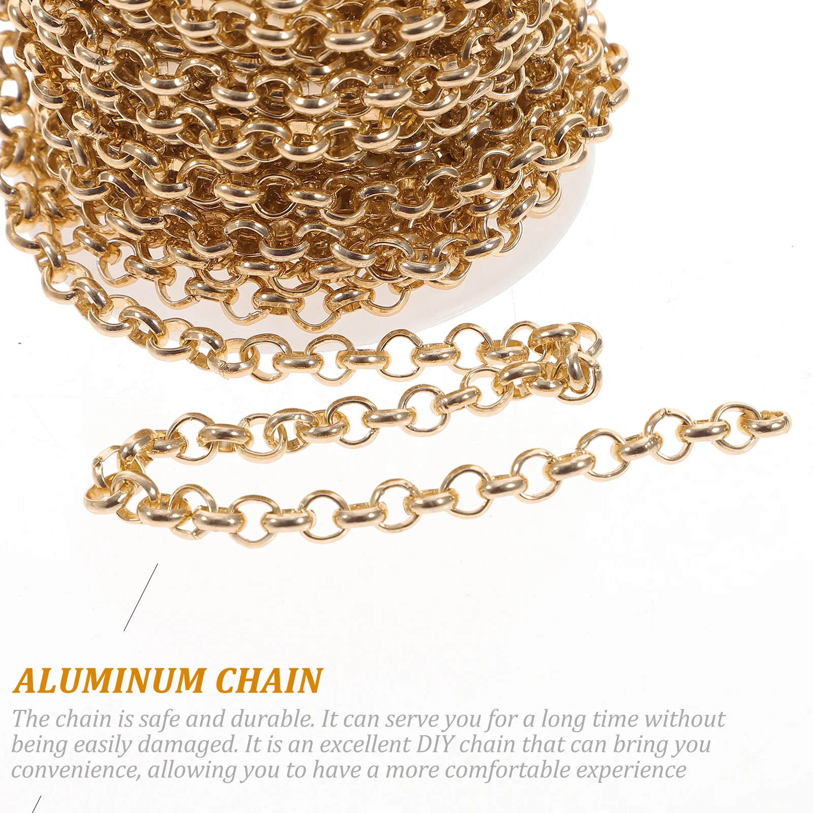 1 Roll Shiny Golden O-Link Metal Chain for DIY Crafts Jewelry Necklace Making Handbag Crossbody Strap DIY Accessory Spool
1 Roll Shiny Golden O-Link Metal Chain for DIY Crafts Jewelry Necklace Making Handbag Crossbody Strap DIY Accessory Spool