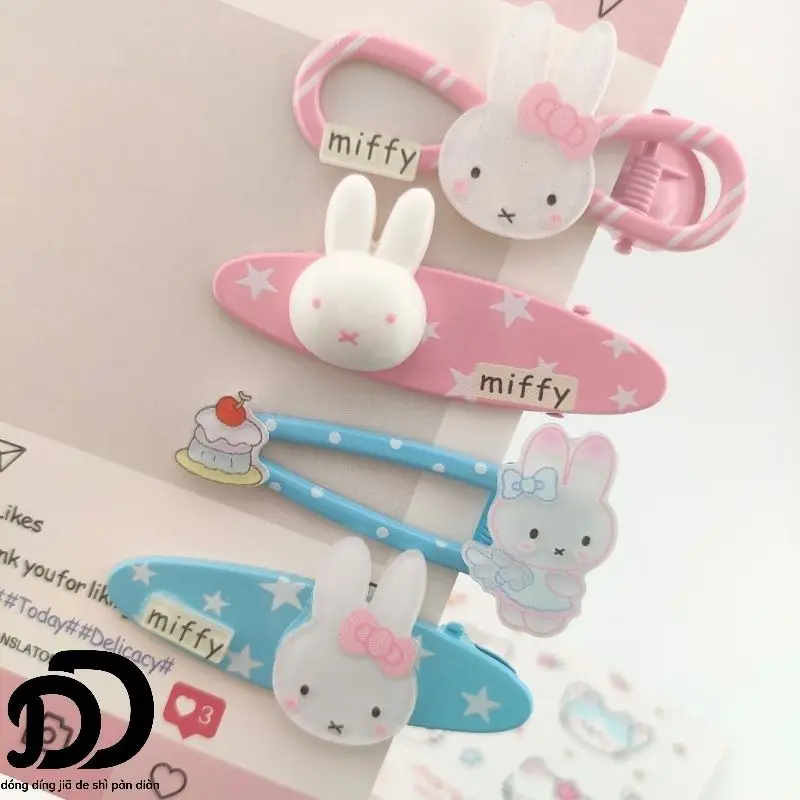 4pcs Kawaii Miffy Rabbit Cute Duckbill Clip Cartoon Girlish Heart Hair Clip Hairpin Women Student Bangs Side Hair Accessory Gift
4pcs Kawaii Miffy Rabbit Cute Duckbill Clip Cartoon Girlish Heart Hair Clip Hairpin Women Student Bangs Side Hair Accessory Gift