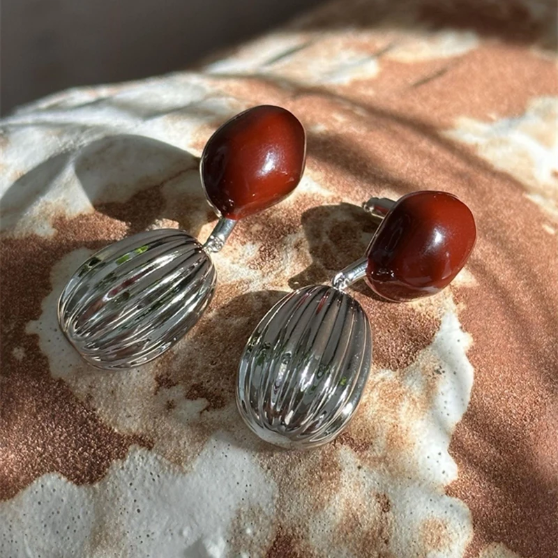 Burgundy drop glazed lantern earrings hollow stripes teardrop summer new dangles
Burgundy drop glazed lantern earrings hollow stripes teardrop summer new dangles