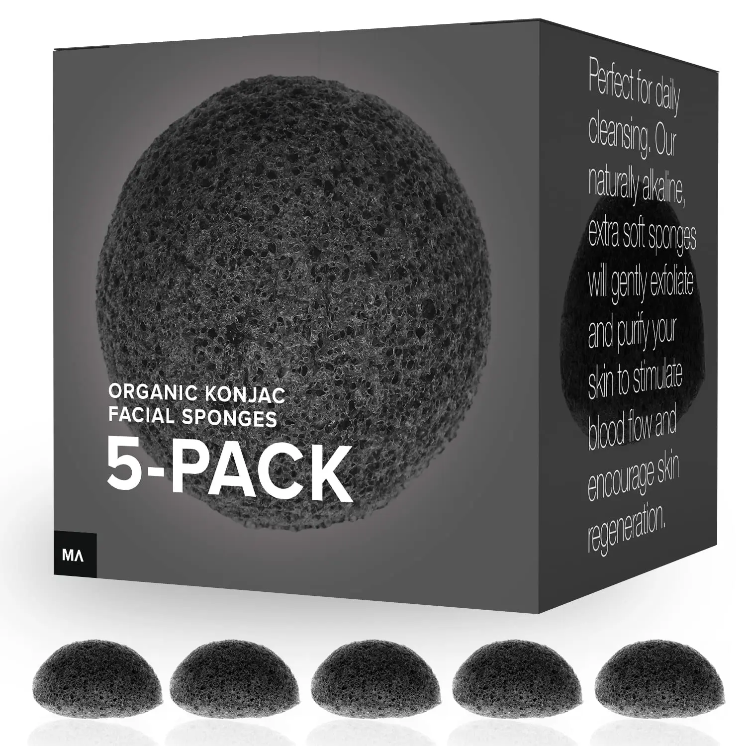 Organic Konjac Sponge Set - Gentle Exfoliating Facial Cleanser for All Skin Types, 5 Pack
Organic Konjac Sponge Set - Gentle Exfoliating Facial Cleanser for All Skin Types, 5 Pack