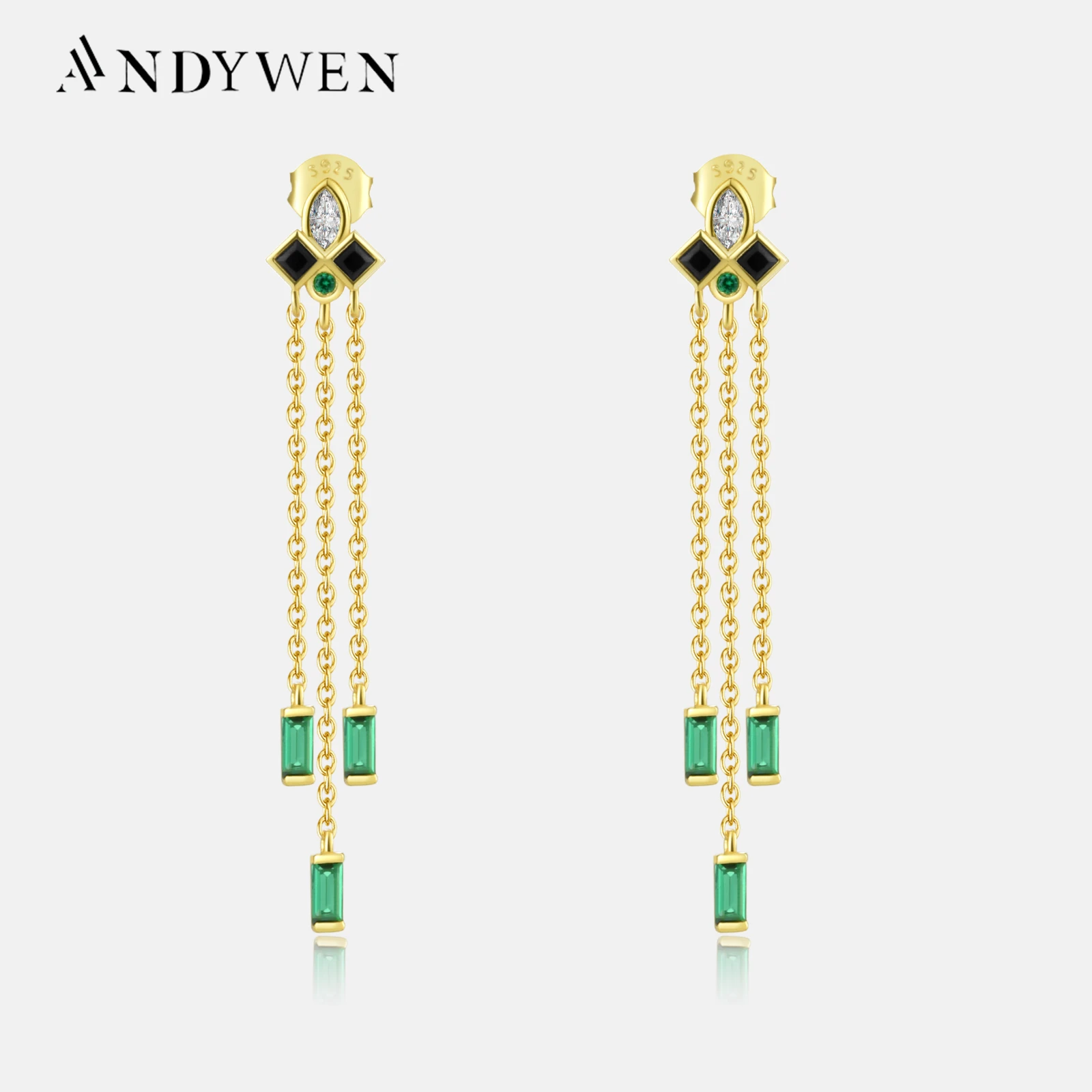 ANDYWEN 925 Sterling Silver Gold Green CZ Drop Earring Long Chain Luxury Fine Jewelry 2023 Crystal Jewels Pendientes Piercing
ANDYWEN 925 Sterling Silver Gold Green CZ Drop Earring Long Chain Luxury Fine Jewelry 2023 Crystal Jewels Pendientes Piercing