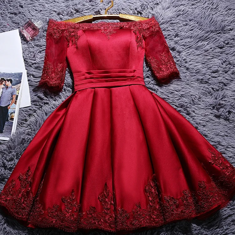 A8119 Fashion Satin Short Bridesmaid Dresses Girls Women Clothes Sweet Memory Elegant A-Line Knee-Length Wedding Party Dress
A8119 Fashion Satin Short Bridesmaid Dresses Girls Women Clothes Sweet Memory Elegant A-Line Knee-Length Wedding Party Dress
