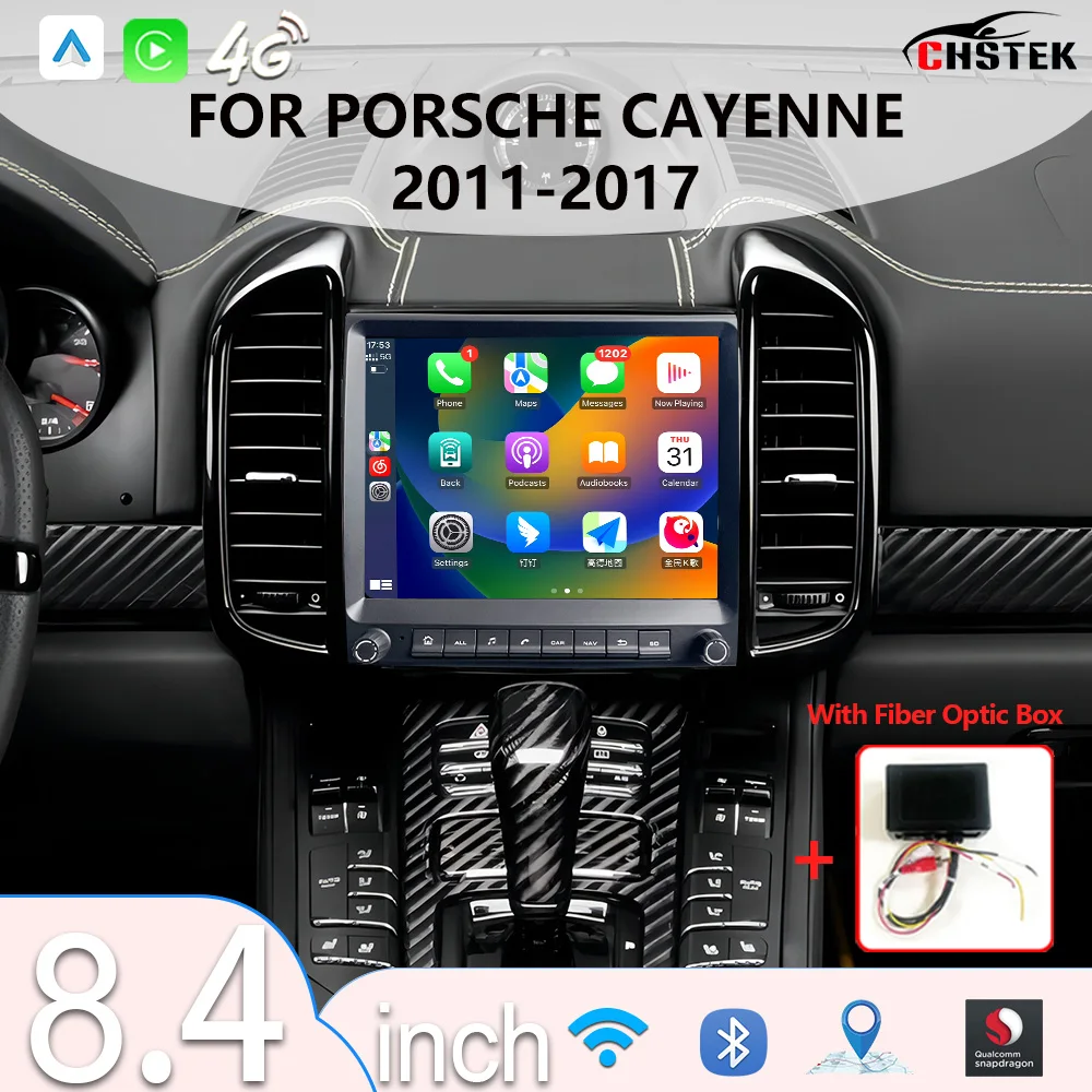 CHSTEK Car Radio Wireless Carplay For Porsche Cayenne II 2011 2012-2017 Multimedia Bluetooth Navigation WIFI 4G GPS Media Screen
CHSTEK Car Radio Wireless Carplay For Porsche Cayenne II 2011 2012-2017 Multimedia Bluetooth Navigation WIFI 4G GPS Media Screen