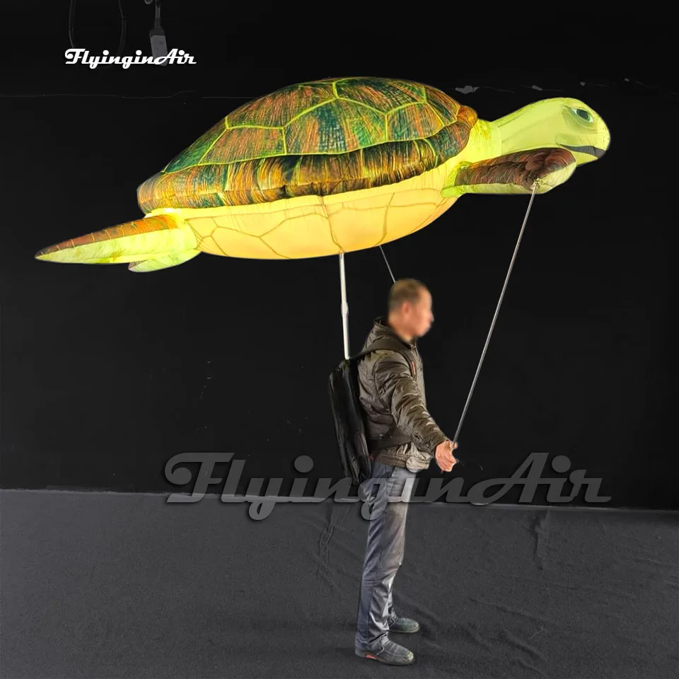 2.5m Parade Performance Giant Inflatable Sea Turtle Puppet Walking Blow Up Marine Animal Balloon For Event Show
2.5m Parade Performance Giant Inflatable Sea Turtle Puppet Walking Blow Up Marine Animal Balloon For Event Show