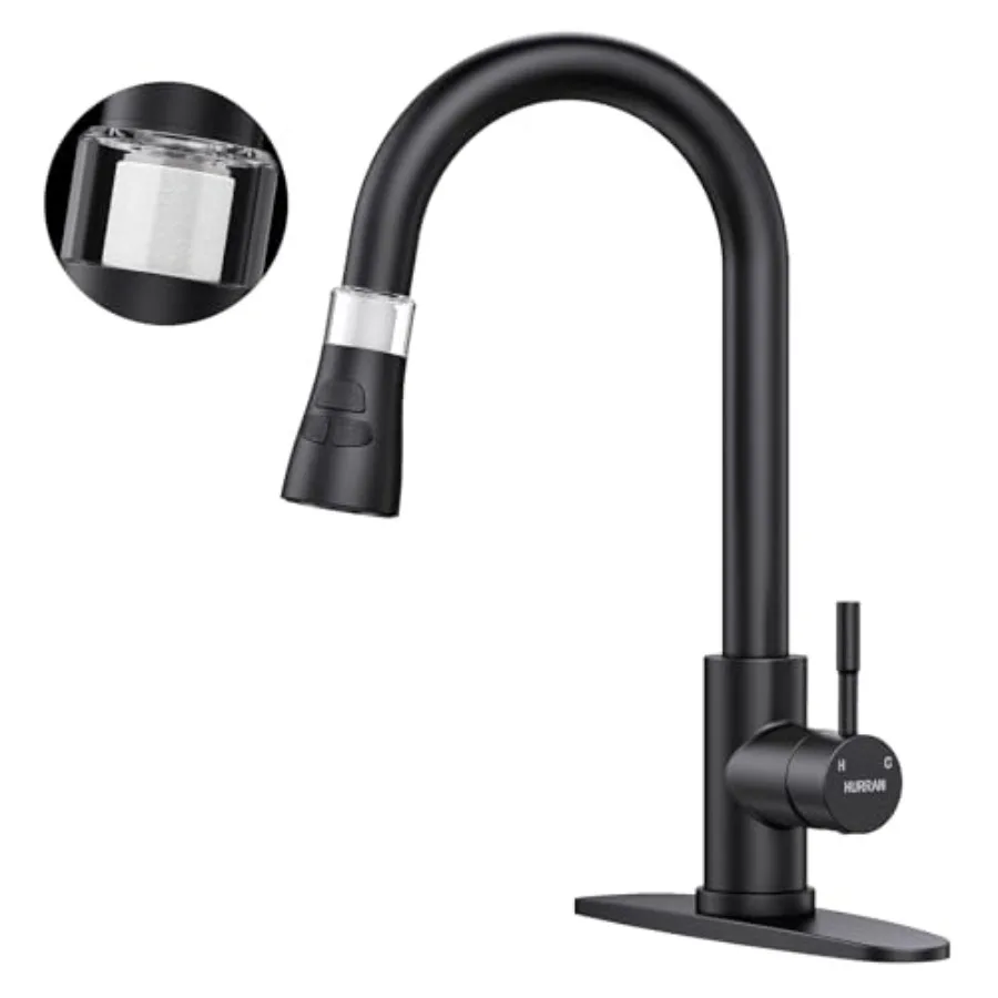 Kitchen Faucet with Pull Down Sprayer, Matte Water Filter Faucets, High Arc Single Handle Kitchen Sink Faucet 1 or 3 Hole, Util
Kitchen Faucet with Pull Down Sprayer, Matte Water Filter Faucets, High Arc Single Handle Kitchen Sink Faucet 1 or 3 Hole, Util