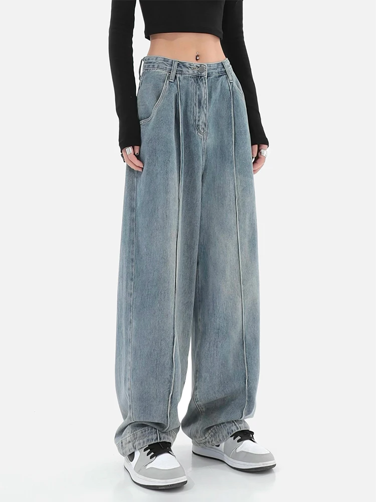 2023 Women American Vintage Baggy Jeans Oversized Long Trouser Denim Pant Wide Leg Hip hop Straight Casual Trousers
2023 Women American Vintage Baggy Jeans Oversized Long Trouser Denim Pant Wide Leg Hip hop Straight Casual Trousers