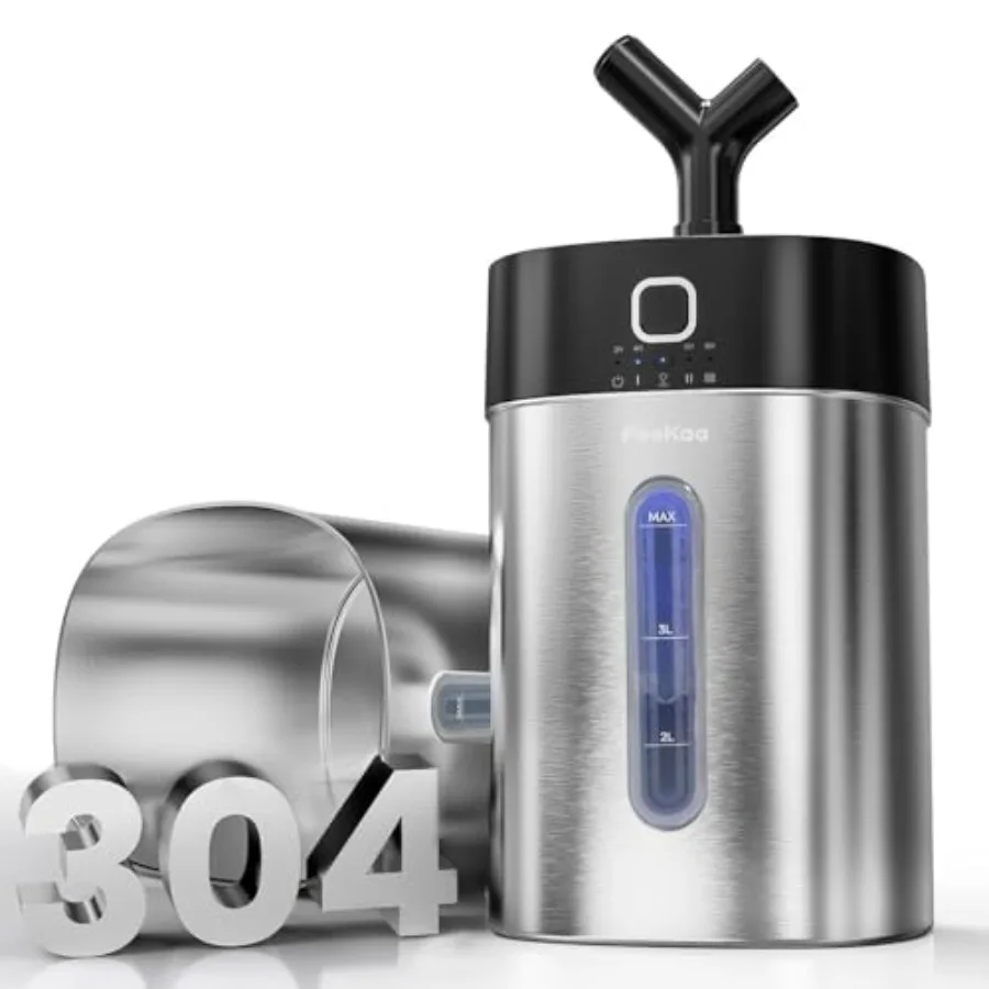 Stainless Steel Humidifier for Bedroom Baby Nursery Living Room Office Black Easy Clean 1Gal/4L Cool Mist Dishwasher Safe
Stainless Steel Humidifier for Bedroom Baby Nursery Living Room Office Black Easy Clean 1Gal/4L Cool Mist Dishwasher Safe