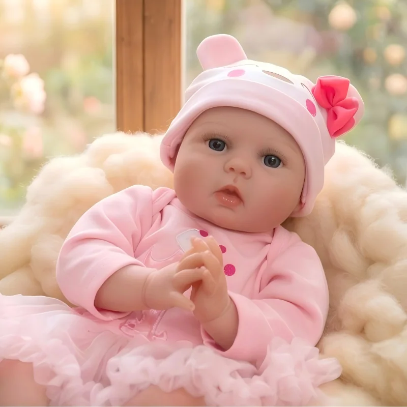 20 Inch Realistic Lifelike Reborn Baby Doll Soft Vinyl Newborn Bebe With Pink Wool Outfit Baby Alive Playmate DIY Educational Toy Playtime Bedtime Gift And Collectors
20 Inch Realistic Lifelike Reborn Baby Doll Soft Vinyl Newborn Bebe With Pink Wool Outfit Baby Alive Playmate DIY Educational Toy Playtime Bedtime Gift And Collectors