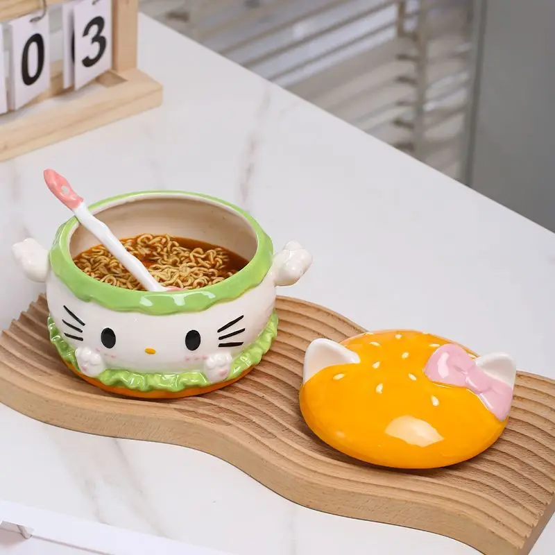 Sanrio Anime Hello Kitty Kawaii Storage Noodle Bowl Cute Cartoon Ceramic Large Capacity Rice Bowl Household Cutlery Gifts
Sanrio Anime Hello Kitty Kawaii Storage Noodle Bowl Cute Cartoon Ceramic Large Capacity Rice Bowl Household Cutlery Gifts