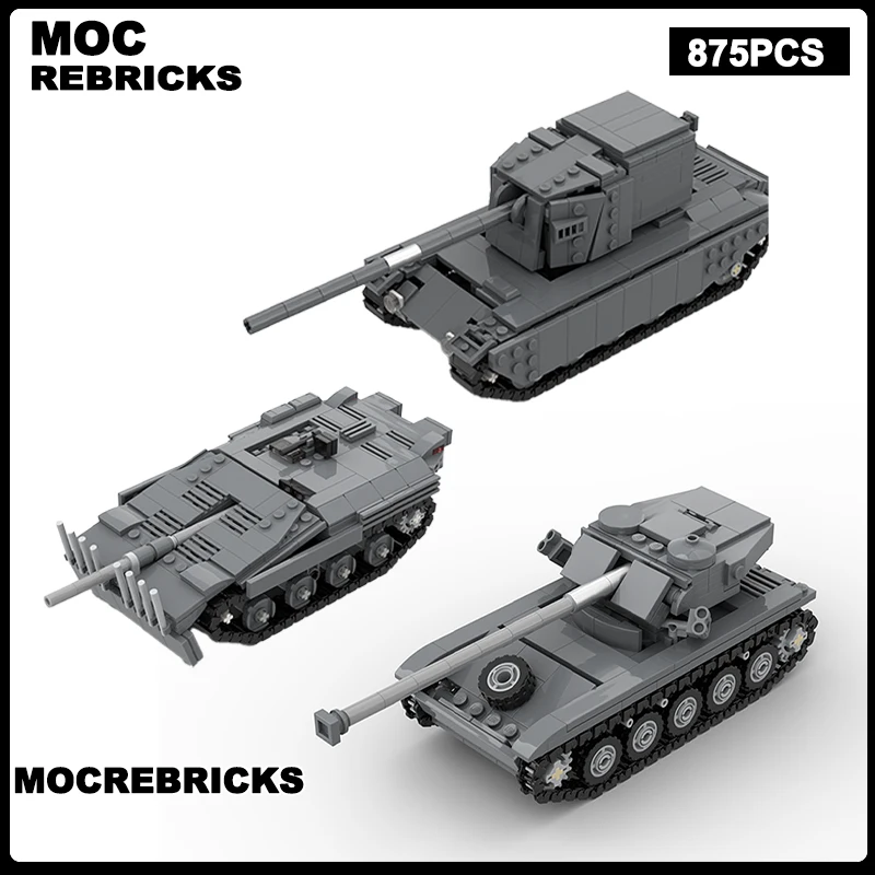 WW II US Military Series Британская сцена FV4005 2 Strv 103 AMX 13 Light Tank MOC Building Block Модель игрушки Старший кирпич Рождественские подарки
WW II US Military Series Британская сцена FV4005 2 Strv 103 AMX 13 Light Tank MOC Building Block Модель игрушки Старший кирпич Рождественские подарки