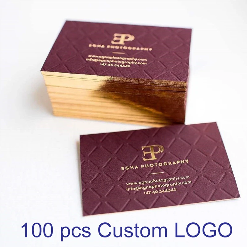 Custom LOGO Luxury Brand Gold Foil Hot Stamp Print business name card with embossed Logo gold edges
Custom LOGO Luxury Brand Gold Foil Hot Stamp Print business name card with embossed Logo gold edges