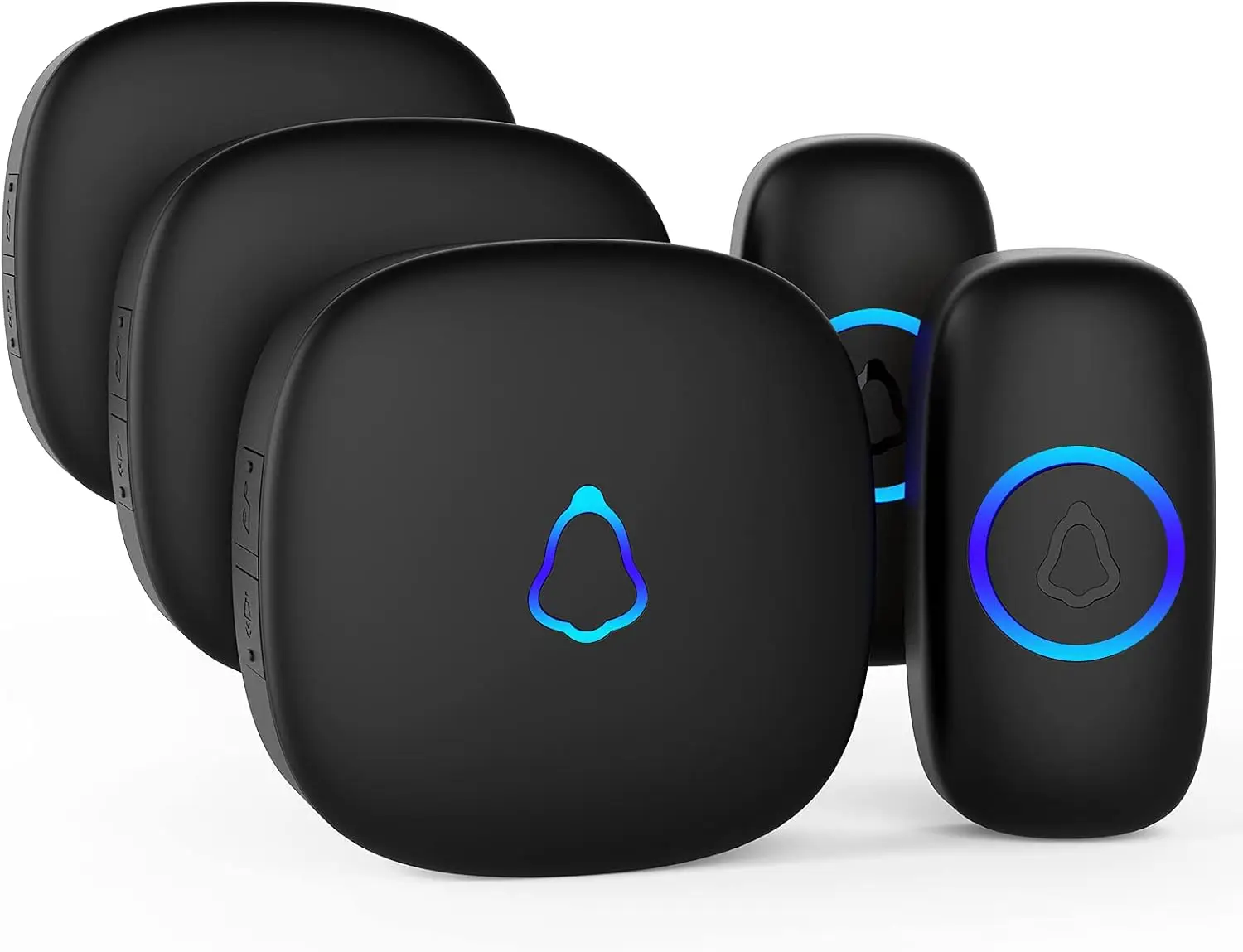 Беспроводной дверной звонок с 3 приемниками, 2 кнопками: простая установка, регулируемая громкость, 58 звонков, светодиодная подсветка, большой радиус действия
Беспроводной дверной звонок с 3 приемниками, 2 кнопками: простая установка, регулируемая громкость, 58 звонков, светодиодная подсветка, большой радиус действия