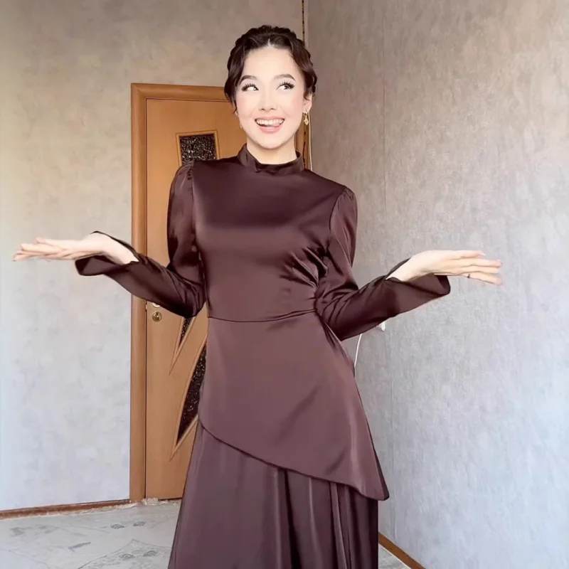 2025Spring Solid Color Waist-Cinching Slimming Exotic Style Long Sleeve Mid-Length Tie Dress for Women
2025Spring Solid Color Waist-Cinching Slimming Exotic Style Long Sleeve Mid-Length Tie Dress for Women