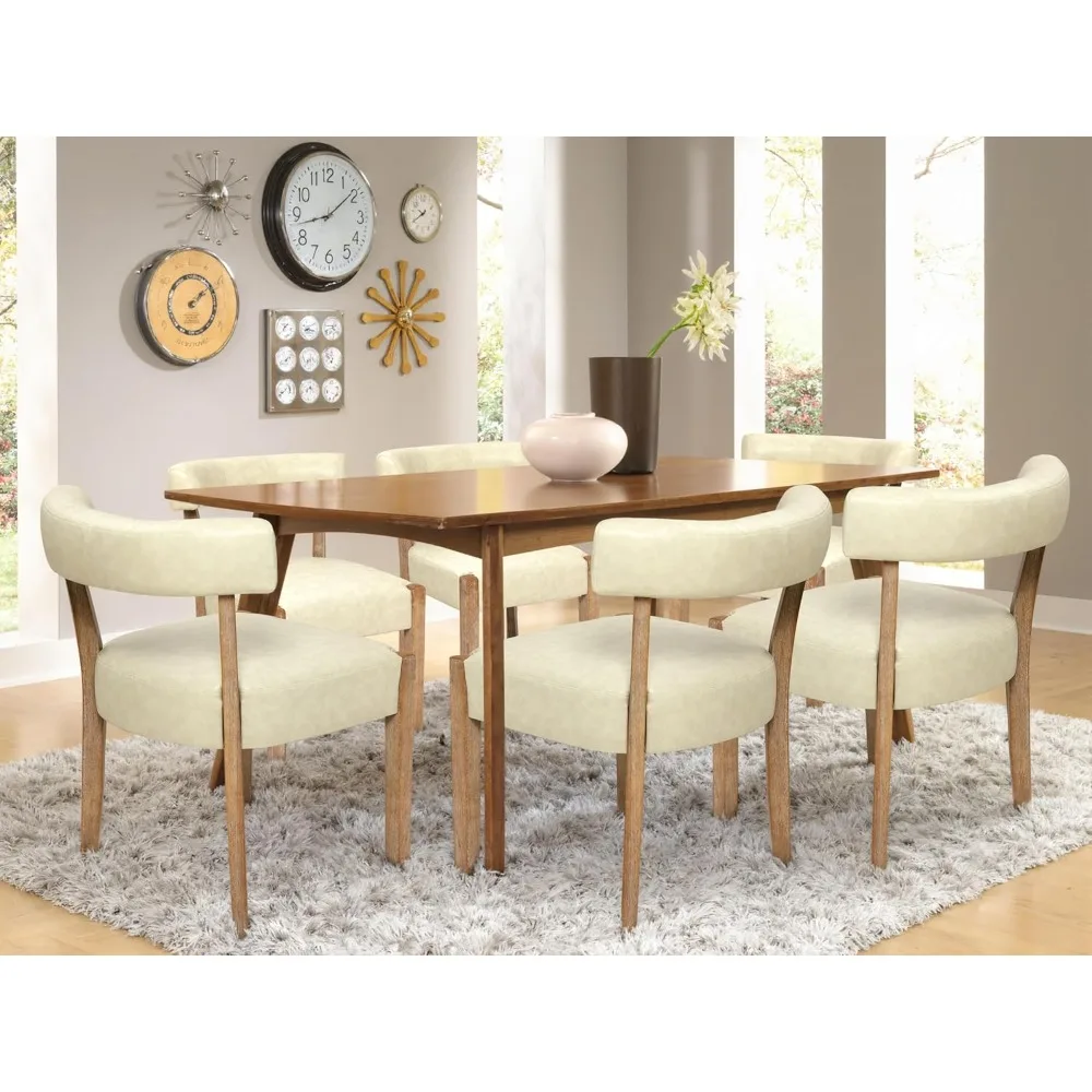 Faux Leather Dining Chairs Set of 6 Upholstered Kitchen & Dining Room Wooden Chairs Mid Century Modern Dining Chairs Low Back, B
Faux Leather Dining Chairs Set of 6 Upholstered Kitchen & Dining Room Wooden Chairs Mid Century Modern Dining Chairs Low Back, B