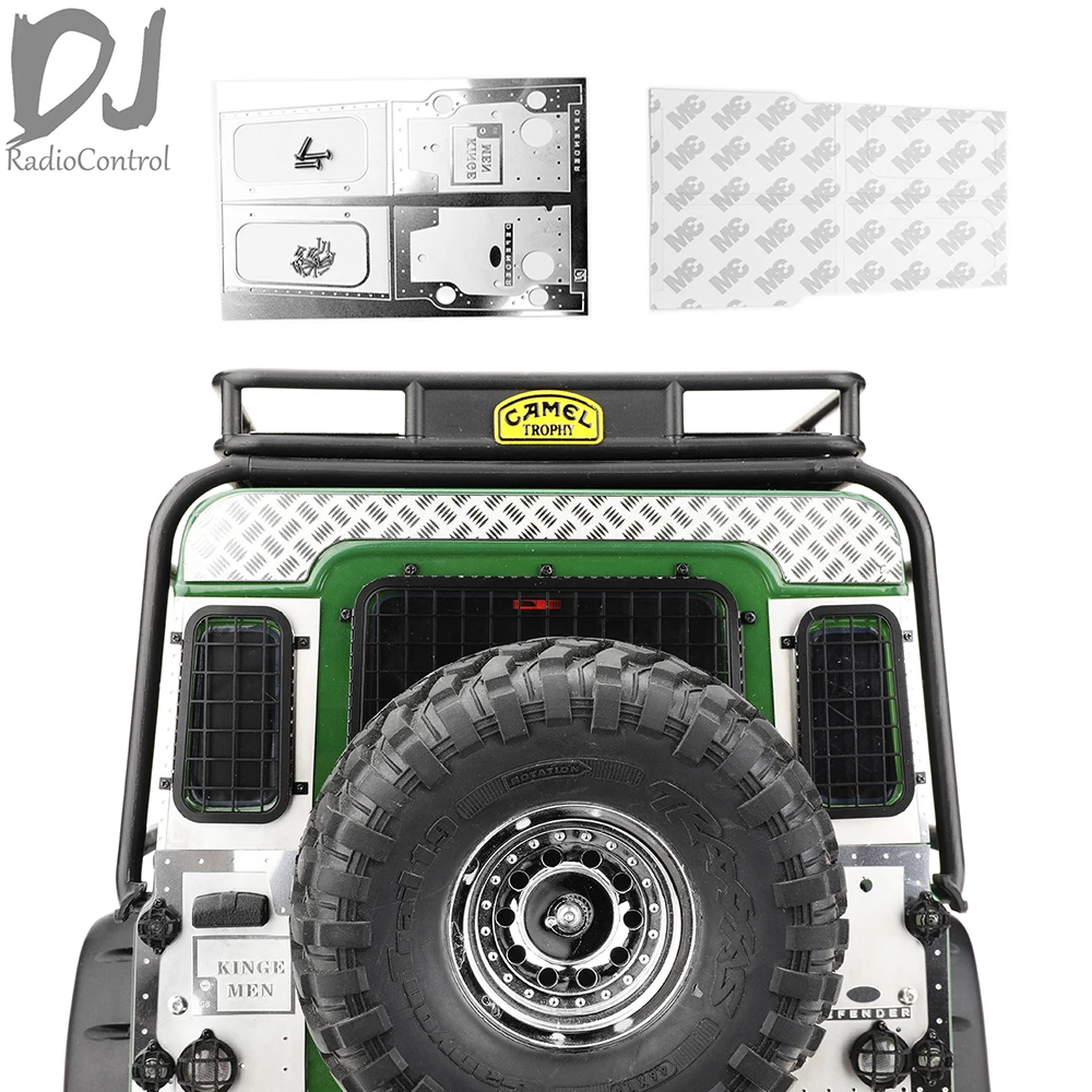 DJ Tailgate Stainless Steel Sheet Metal Decorative Sheet Anti-scratch Sheet for 1/10 Defender D110 RC Upgrade Parts rc carros
DJ Tailgate Stainless Steel Sheet Metal Decorative Sheet Anti-scratch Sheet for 1/10 Defender D110 RC Upgrade Parts rc carros