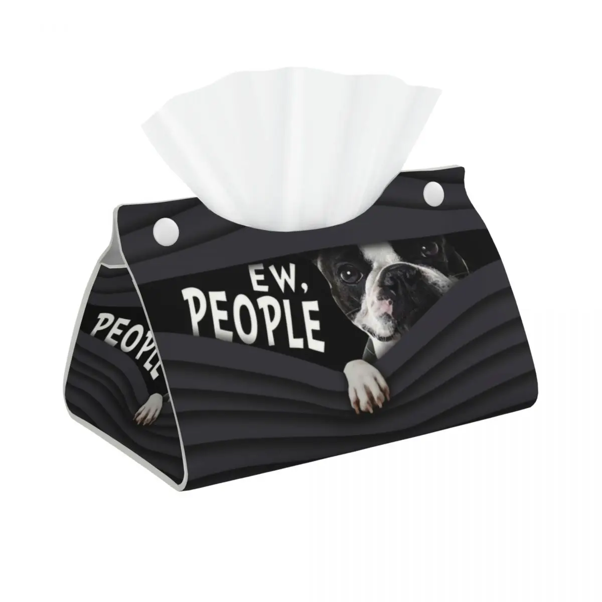 Чехол для бумажных салфеток на заказ Boston Terrier Ew People, прямоугольный держатель для бумажных салфеток для щенков и собак для дома
Чехол для бумажных салфеток на заказ Boston Terrier Ew People, прямоугольный держатель для бумажных салфеток для щенков и собак для дома