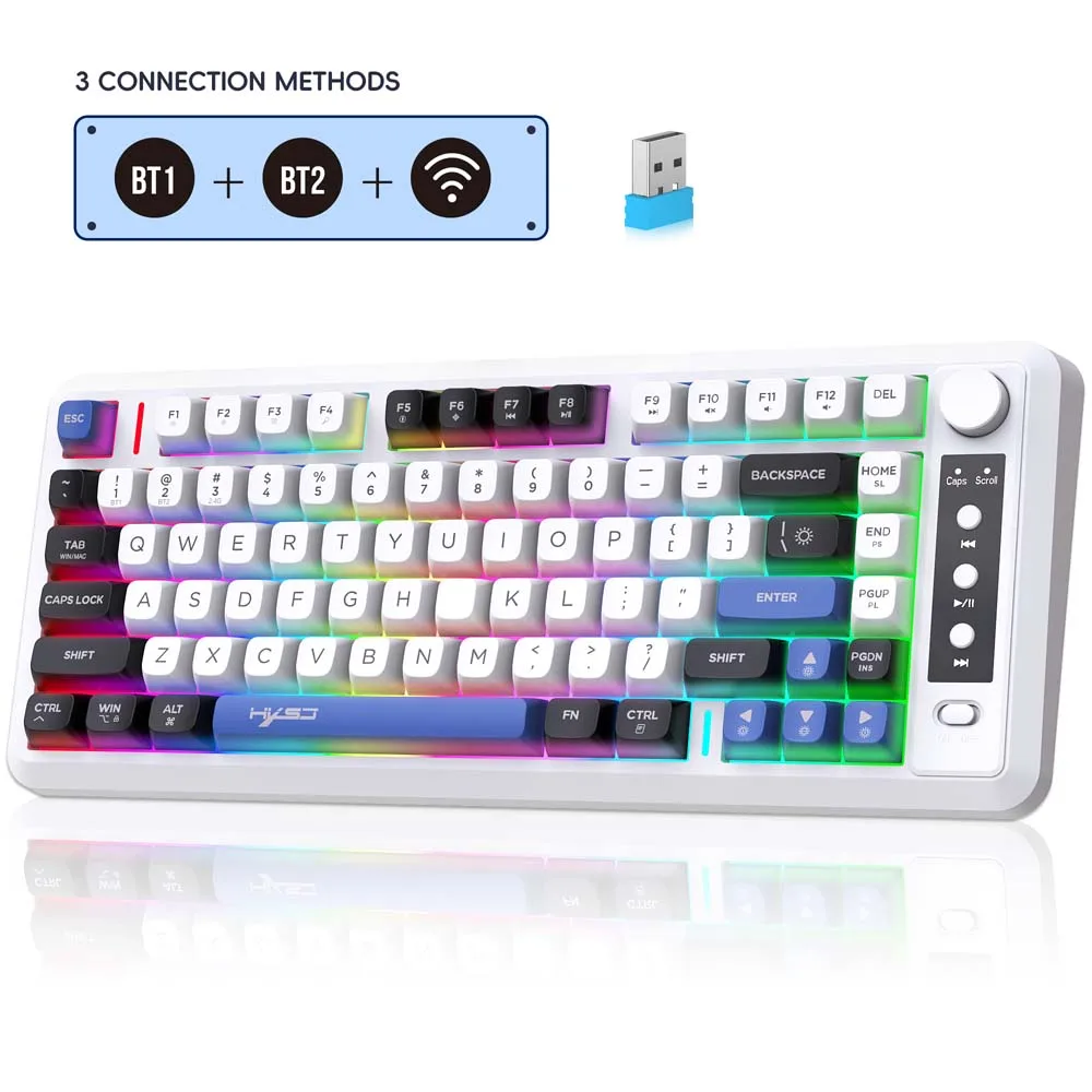 with Dual Bluetooth 2.4G Wireless Keyboard 81 Keys Connect Tablet Smart Phone Laptop Smart Digital Display Rechargable Keyboard
with Dual Bluetooth 2.4G Wireless Keyboard 81 Keys Connect Tablet Smart Phone Laptop Smart Digital Display Rechargable Keyboard