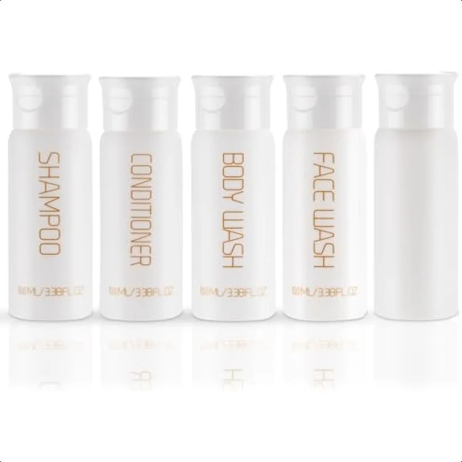 Travel Bottles for Toiletries 5 PCS 3.38 oz TSA Approved Travel Size Containers for Toiletries Leakproof Shampoo and Conditione
Travel Bottles for Toiletries 5 PCS 3.38 oz TSA Approved Travel Size Containers for Toiletries Leakproof Shampoo and Conditione