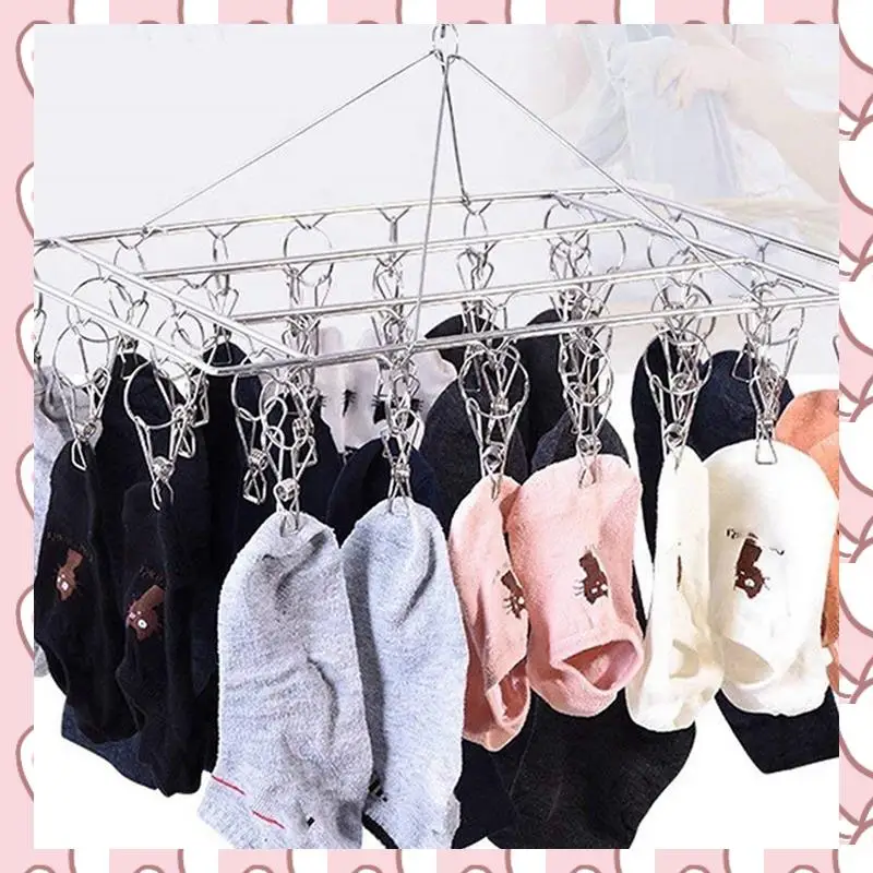 HHTL 3X Sock Drying Racks Laundry Drip Hanger Rectangle With 30Pcs Pegs Indoor Outdoor Clothesline Hanging
HHTL 3X Sock Drying Racks Laundry Drip Hanger Rectangle With 30Pcs Pegs Indoor Outdoor Clothesline Hanging
