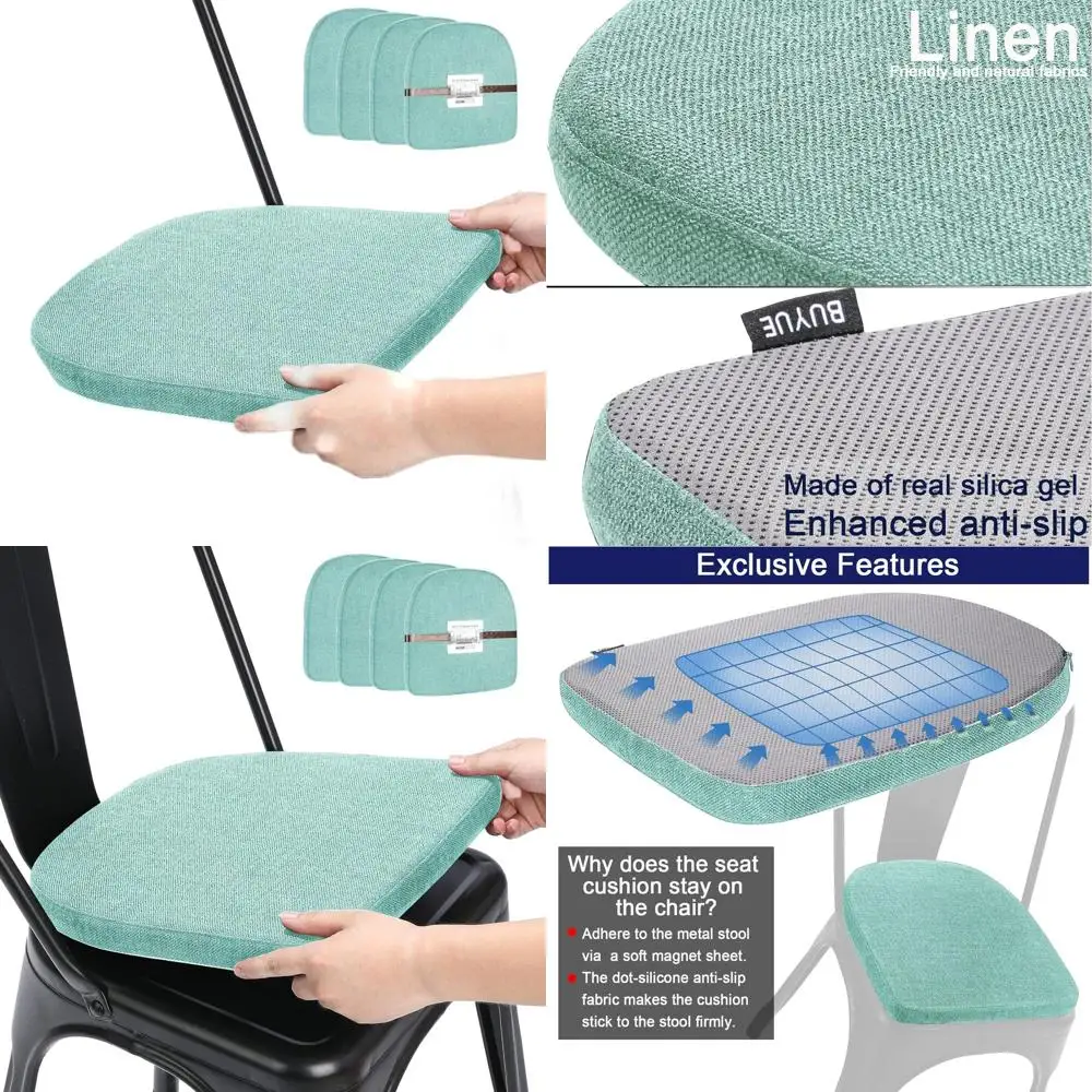 Light Green U-Shape 14x14 Magnetic Cushions, Set of 4 for Stackable Metal Chairs - Anti-Slip Dining Seat Pads
Light Green U-Shape 14x14 Magnetic Cushions, Set of 4 for Stackable Metal Chairs - Anti-Slip Dining Seat Pads