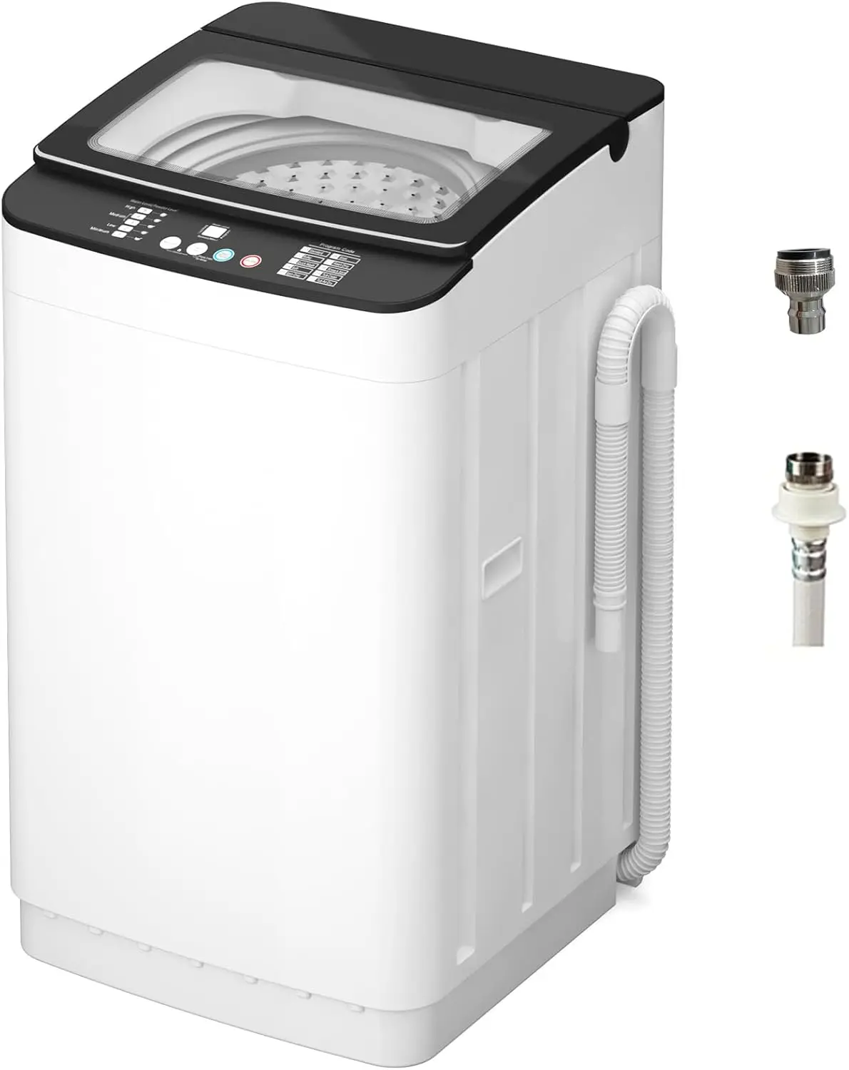 28Lbs Full-Automatic Portable Washer, 10 Wash Cycles with LED Display for Apartment RV Dorm
28Lbs Full-Automatic Portable Washer, 10 Wash Cycles with LED Display for Apartment RV Dorm