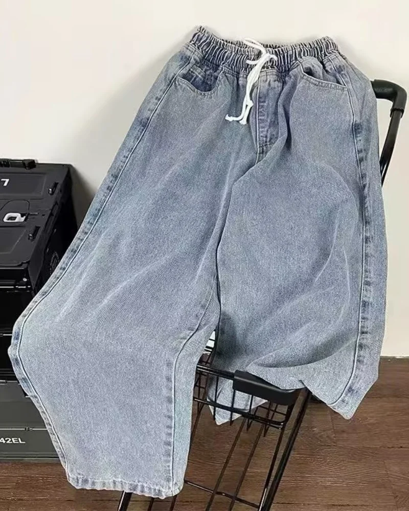 2025 новые свободные повседневные брюки, мужские корейские версии, модные прямые широкие брюки с джинсами на резинке, черные, светлые, блузки
2025 новые свободные повседневные брюки, мужские корейские версии, модные прямые широкие брюки с джинсами на резинке, черные, светлые, блузки