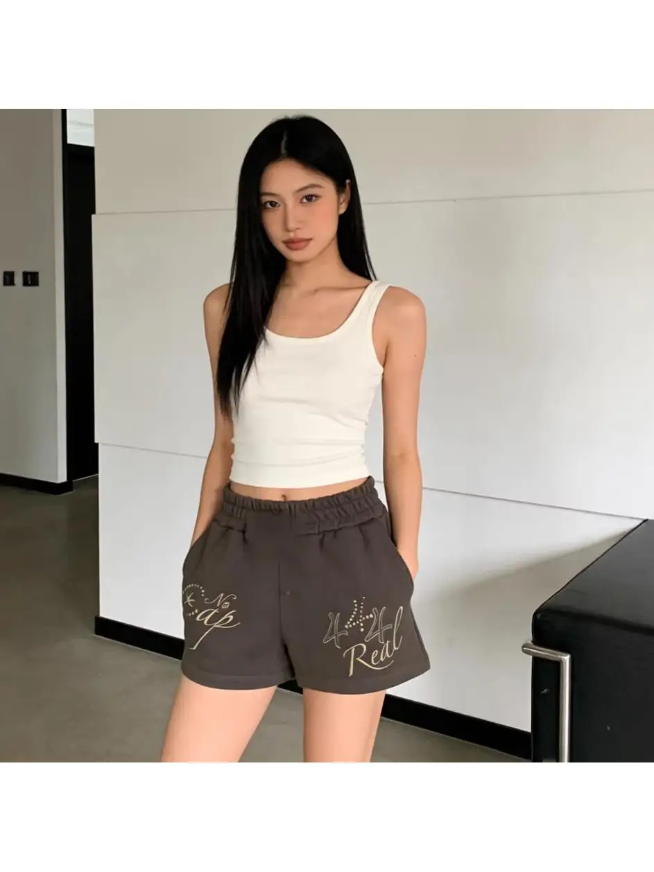 Summer 2026 Korean Style Simple Star Letter Print Pocket Sweatpants Women's Slimming Casual Sports Shorts Cotton 100%
Summer 2026 Korean Style Simple Star Letter Print Pocket Sweatpants Women's Slimming Casual Sports Shorts Cotton 100%