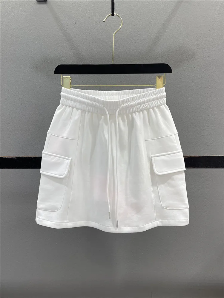 White Casual Workwear Skirt Women's Summer Elastic Waist Drawstring Sportswear Protective Short Skirt Bodycon Skirt
White Casual Workwear Skirt Women's Summer Elastic Waist Drawstring Sportswear Protective Short Skirt Bodycon Skirt