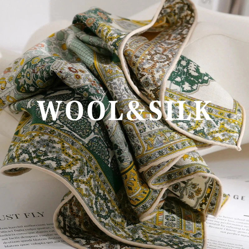 30% Silk 70% Wool Scarf for Women 2026 Autumn Winter Women's Neck Warmer Ethnic Green Print Square Scarf Russian Shawl
30% Silk 70% Wool Scarf for Women 2026 Autumn Winter Women's Neck Warmer Ethnic Green Print Square Scarf Russian Shawl