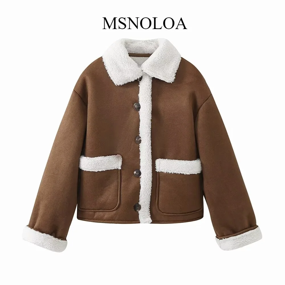 2024 Autumn New Women's Fashion Leisure Versatile Collar Patch Bag Decoration Double sided Jacket Coat
2024 Autumn New Women's Fashion Leisure Versatile Collar Patch Bag Decoration Double sided Jacket Coat