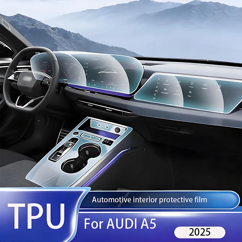 TPU car scratch protection and refurbishment film accessories suitable for the interior central console of Audi A5 2025 model
TPU car scratch protection and refurbishment film accessories suitable for the interior central console of Audi A5 2025 model