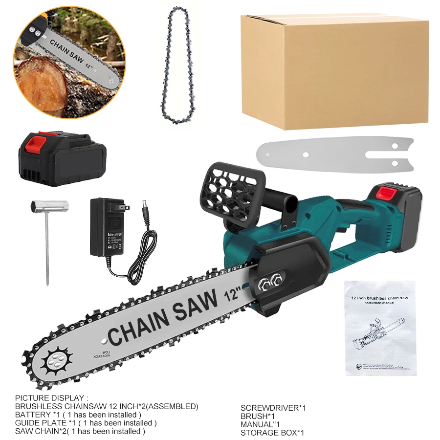 12 Inch Cordless Chainsaw, Portable Electric Chainsaw, Handheld Chainsaw Pruning Shears, Suitable For Logging
12 Inch Cordless Chainsaw, Portable Electric Chainsaw, Handheld Chainsaw Pruning Shears, Suitable For Logging