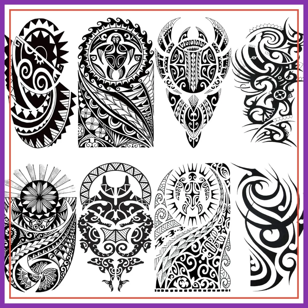 Tribal Totem Temporary Tattoo Men, Large Black Hawaii Turtle Polynesian Fake Tattoo, Long Lasting Realistic Big Tribal Temp Tattoo Sticker for Adult Chest Half Arm Body Art, 8 Sheets
Tribal Totem Temporary Tattoo Men, Large Black Hawaii Turtle Polynesian Fake Tattoo, Long Lasting Realistic Big Tribal Temp Tattoo Sticker for Adult Chest Half Arm Body Art, 8 Sheets
