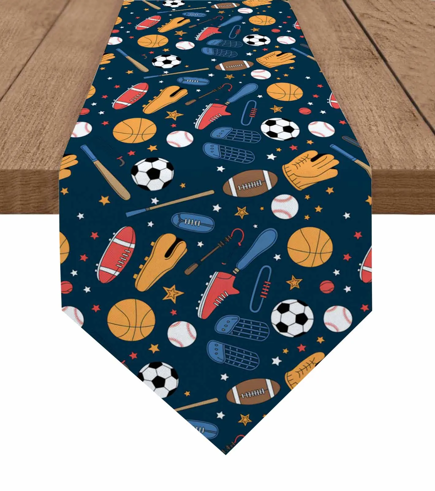 Soccer Rugby Basketball Baseball Table Runner Cover Cotton Linen Wedding Table Decor Tablecloth Kitchen Decor
Soccer Rugby Basketball Baseball Table Runner Cover Cotton Linen Wedding Table Decor Tablecloth Kitchen Decor
