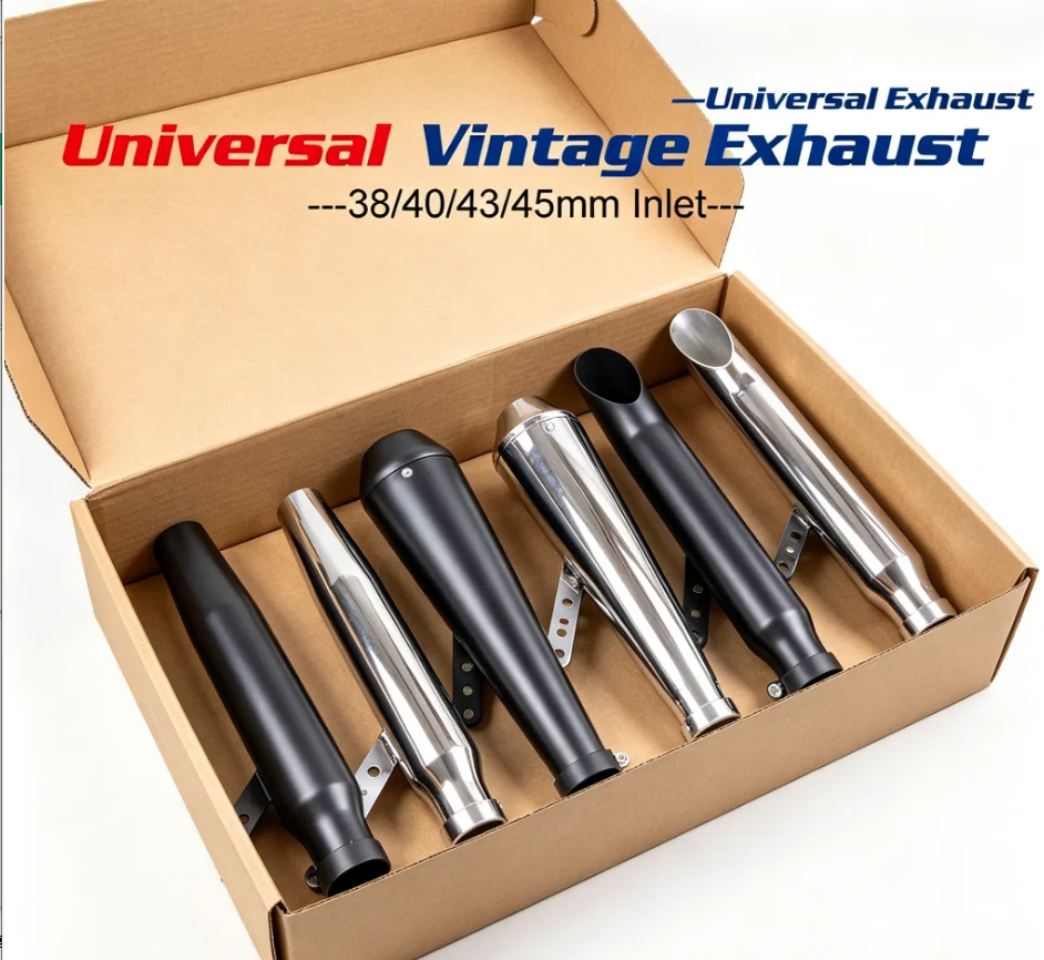 Retro Vintage Electroplating Classic Motorbike Exhaust Muffler For CG125 SR400 CB500 VT500 CM300 CM500 Cafe Bikes
Retro Vintage Electroplating Classic Motorbike Exhaust Muffler For CG125 SR400 CB500 VT500 CM300 CM500 Cafe Bikes