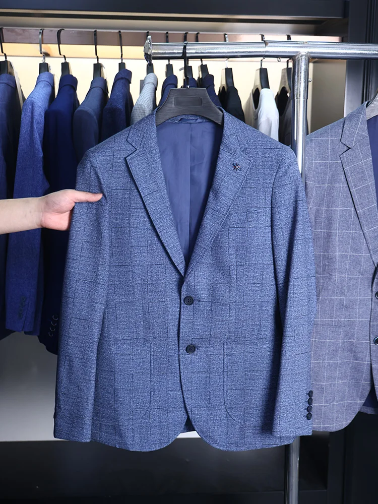 Comfortable Casual Men's Suit Jaet Plain Collar Embellied with Stripes Spring Autumn H Home Brand No Brand Registered
Comfortable Casual Men's Suit Jaet Plain Collar Embellied with Stripes Spring Autumn H Home Brand No Brand Registered