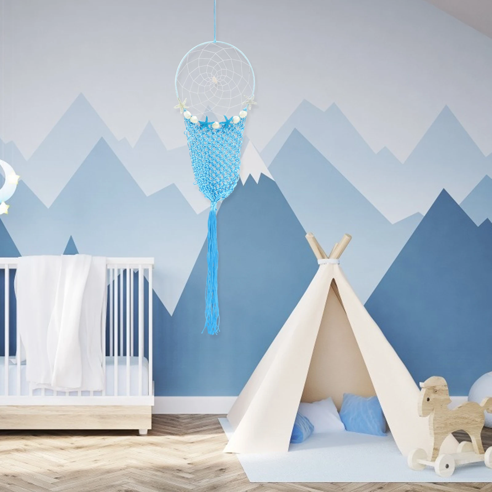 Creative Blue Dreamcatcher Pendant Wall Decor for Home Romantic Hanging Ornament Fine Workmanship Dreamcatcher
Creative Blue Dreamcatcher Pendant Wall Decor for Home Romantic Hanging Ornament Fine Workmanship Dreamcatcher