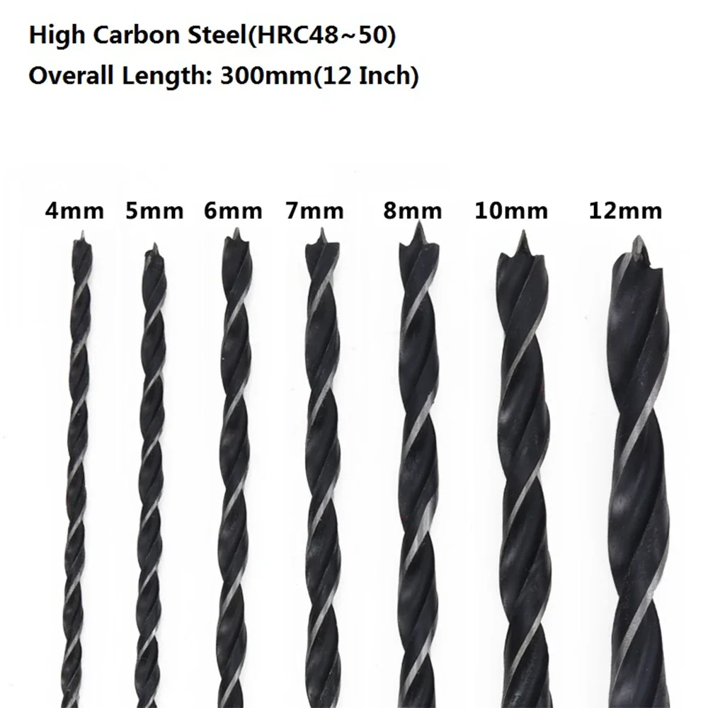7pcs 4-12mm 300mm(12'') Extra Long Wood Drill Set High Carbon Steel Woodworking Hole Cutter Gun Bit Twist
7pcs 4-12mm 300mm(12'') Extra Long Wood Drill Set High Carbon Steel Woodworking Hole Cutter Gun Bit Twist