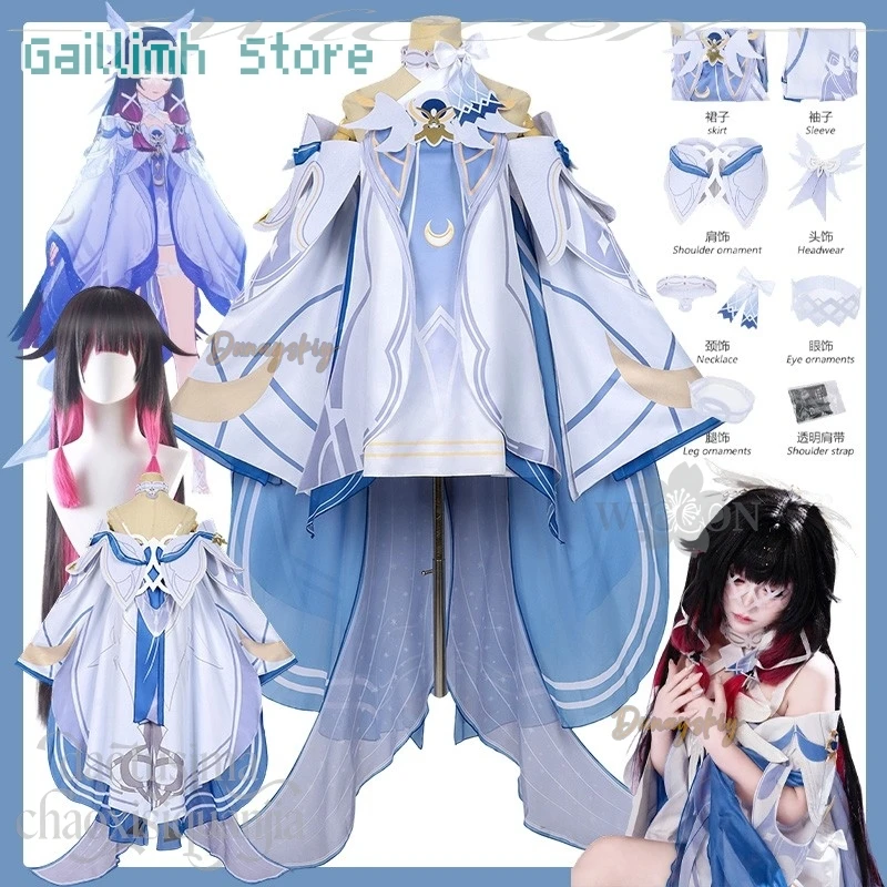 Columbina Hyposelenia Kuutar Cosplay Moon Maiden disfraz Anime Game Genshin Impact Beautiful Dress Elegant Lolita Wigs Jirai Kei
Columbina Hyposelenia Kuutar Cosplay Moon Maiden disfraz Anime Game Genshin Impact Beautiful Dress Elegant Lolita Wigs Jirai Kei