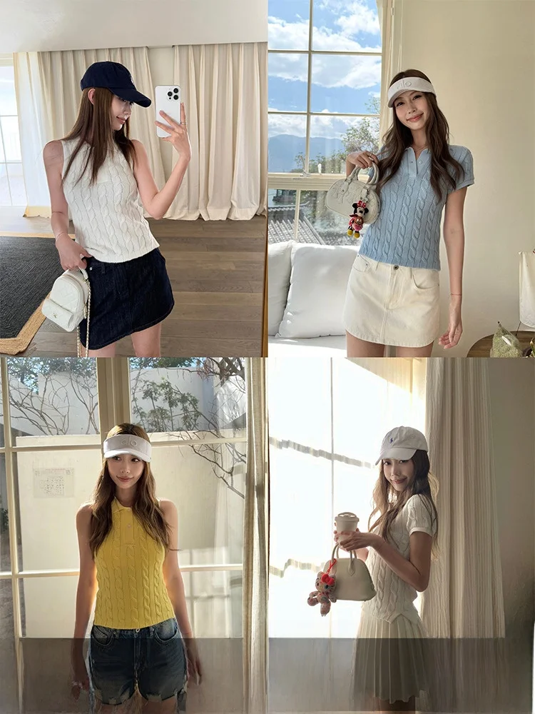 Summer Ne Knitted Top Women's Slim Fit Casual Sle Pure Color Cotton 00% Double Version Twist Flower Design T-irt
Summer Ne Knitted Top Women's Slim Fit Casual Sle Pure Color Cotton 00% Double Version Twist Flower Design T-irt