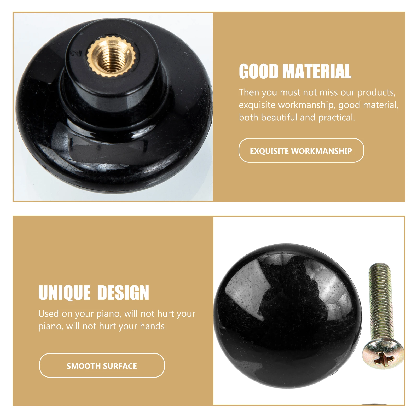 3 set Metal Piano Handles Practical Replacements for Lasting Use Accessories 
3 set Metal Piano Handles Practical Replacements for Lasting Use Accessories