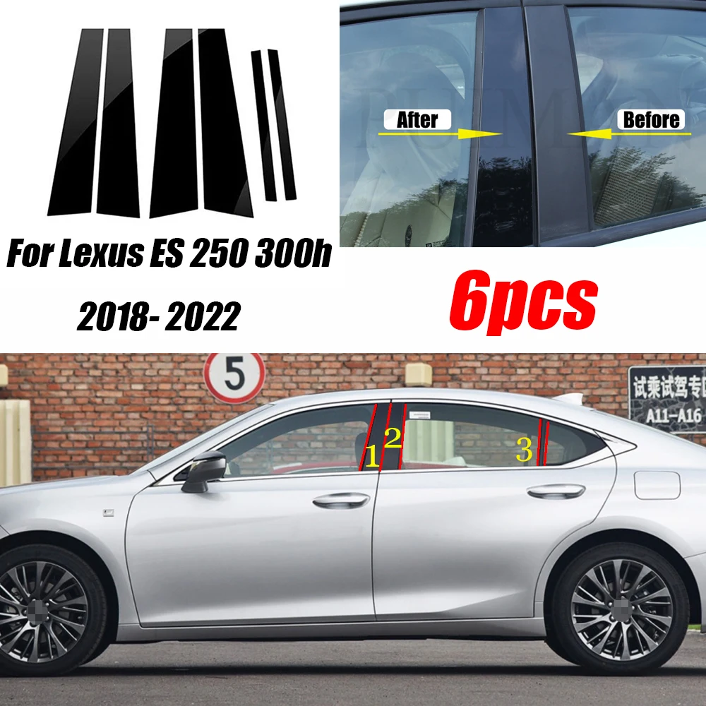 For Lexus ES 250 ES300h 2018 - 2022 Car Glossy Black Door Central Window Middle Column Strip PC B C Pillar 6PCS
For Lexus ES 250 ES300h 2018 - 2022 Car Glossy Black Door Central Window Middle Column Strip PC B C Pillar 6PCS
