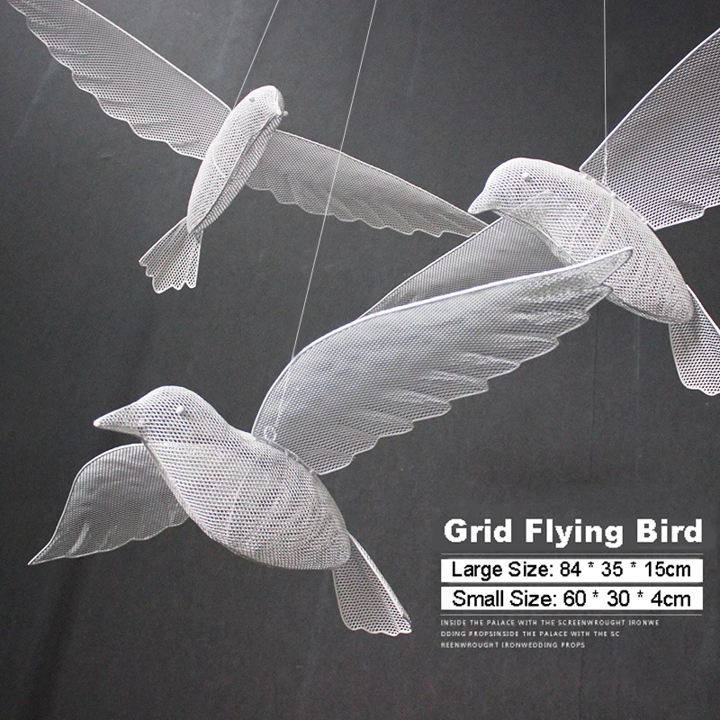 Grid Flying Birds Wedding Ceiling Decoration Creative Iron Art Birds Dove Photography Props Window Wedding Party DIY Decorations
Grid Flying Birds Wedding Ceiling Decoration Creative Iron Art Birds Dove Photography Props Window Wedding Party DIY Decorations