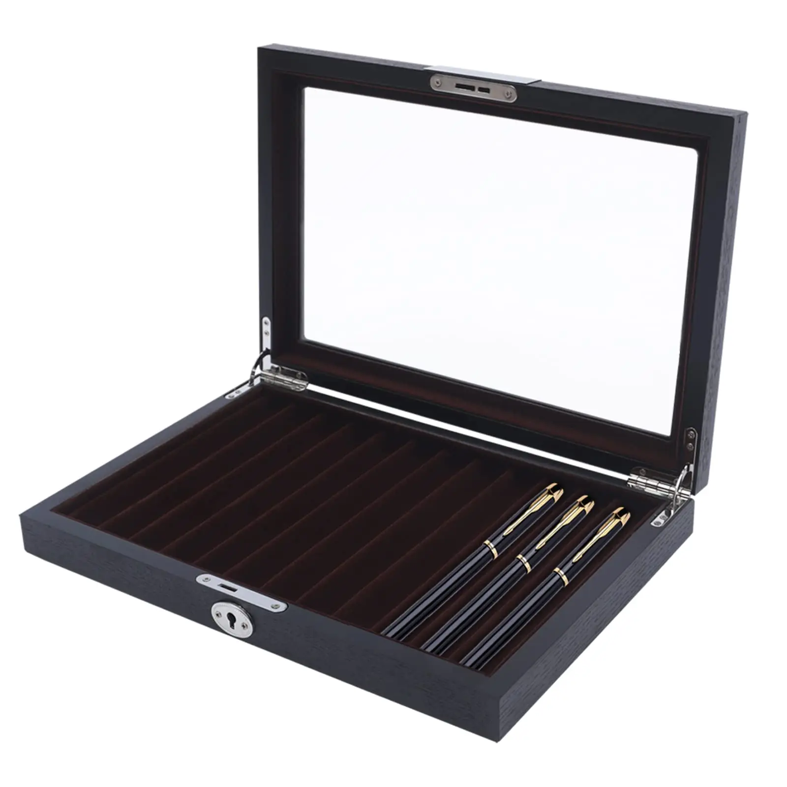 Wood Pen Display Box, 12 Slot Fountain Pen Organizer Box with Key & Clear Window Luxury Pen Collection Case for Shop, Home, Scho
Wood Pen Display Box, 12 Slot Fountain Pen Organizer Box with Key & Clear Window Luxury Pen Collection Case for Shop, Home, Scho